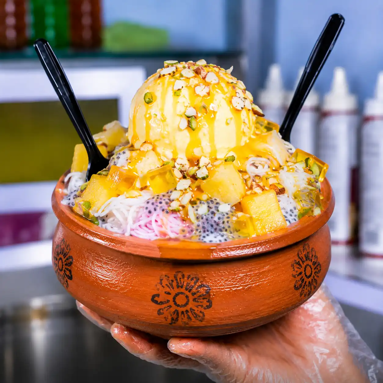 Pineapple Falooda (Matka)